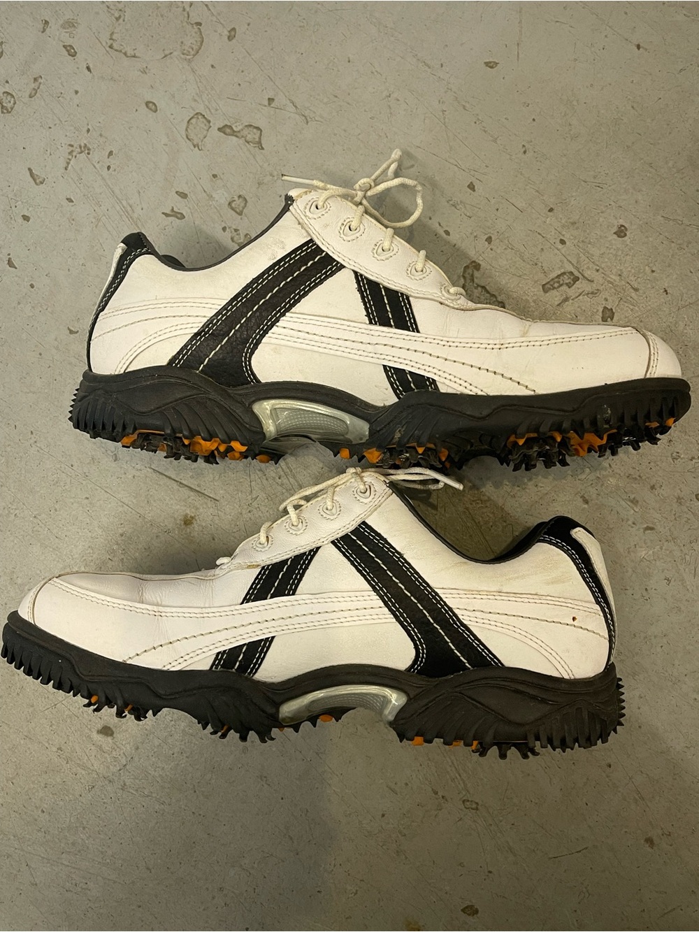 White and Black Men’s Foot Joy Athletic Golf Shoes - Picture 6 of 7